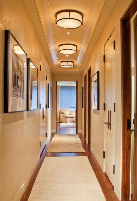 Lighten a narrow hallway Low ceiling lighting, Hallway light fixtures