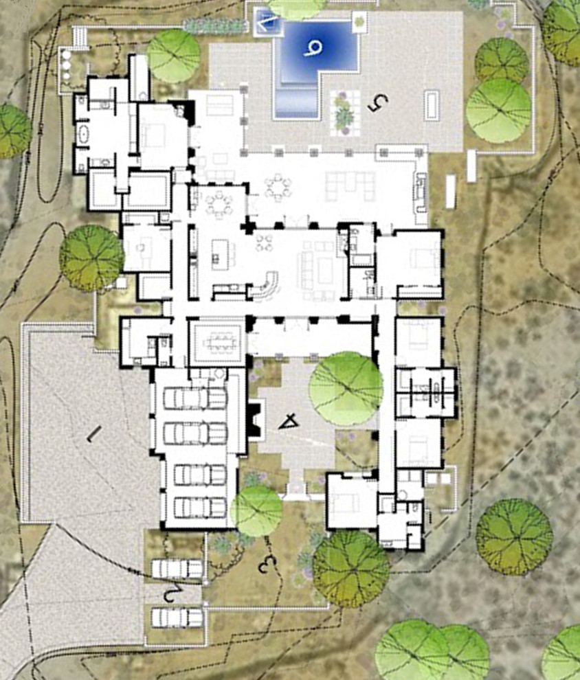 Arizona Mansion House Plan