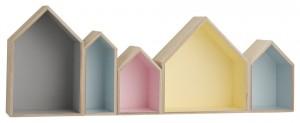 Creative storage shelves - Row Houses Box Shelf - Pastel