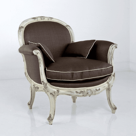 A splendid leather armchair, made by Chelini