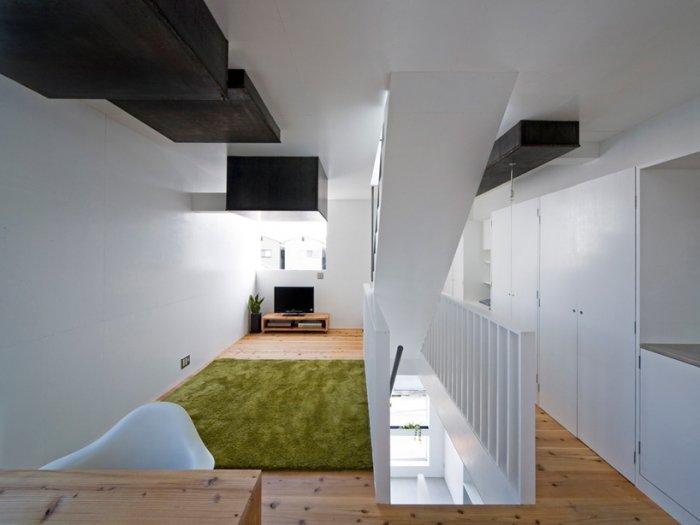 The contemporary interior design of a small house in Kyoto