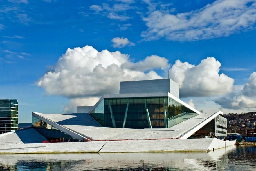 modern architecture - the opera house in oslo, norway