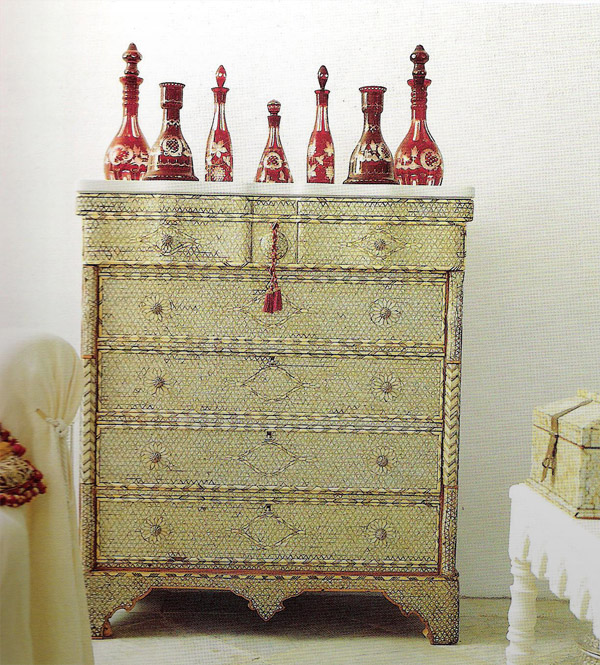 Syrian chest inlaid with ivory