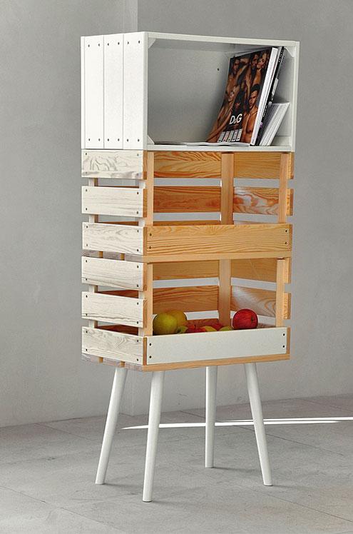 The wooden bookshelf can be used as a fantastic furniture idea for the interior.