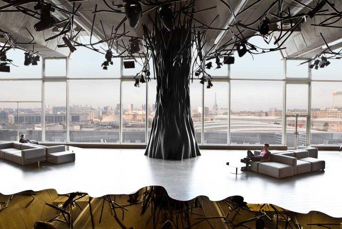 Cafe View - Modern Club Interior Design - Electric, Paris