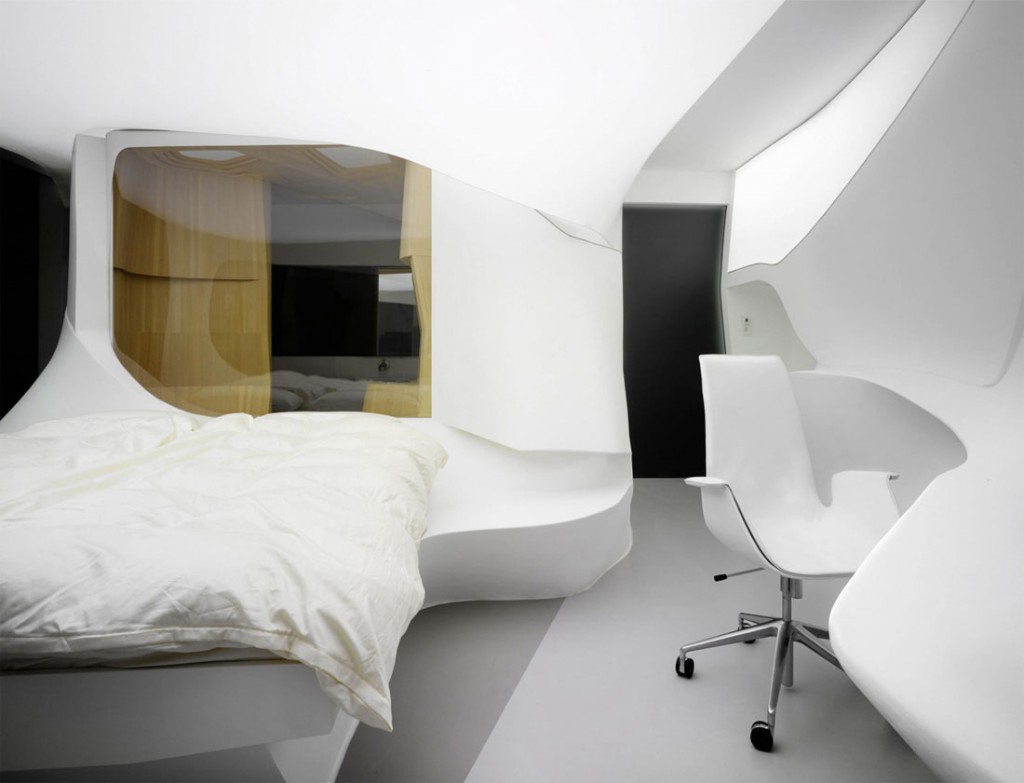 Спальная комната в футуристическом стиле