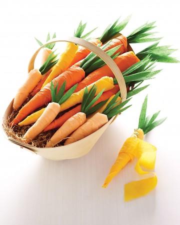 Crepe Paper Carrots - Easter Decorating Ideas in Pictures & How-To Examples