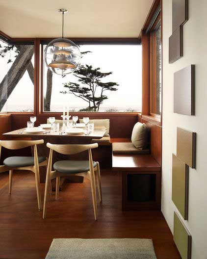 Dining Room - Beautiful Interior in a Small House on the Pacific Ocean