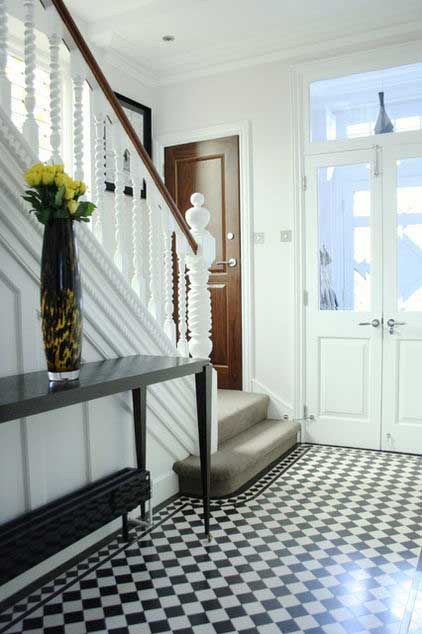 Entrance Hall - Victorian Style House with Contemporary Interior