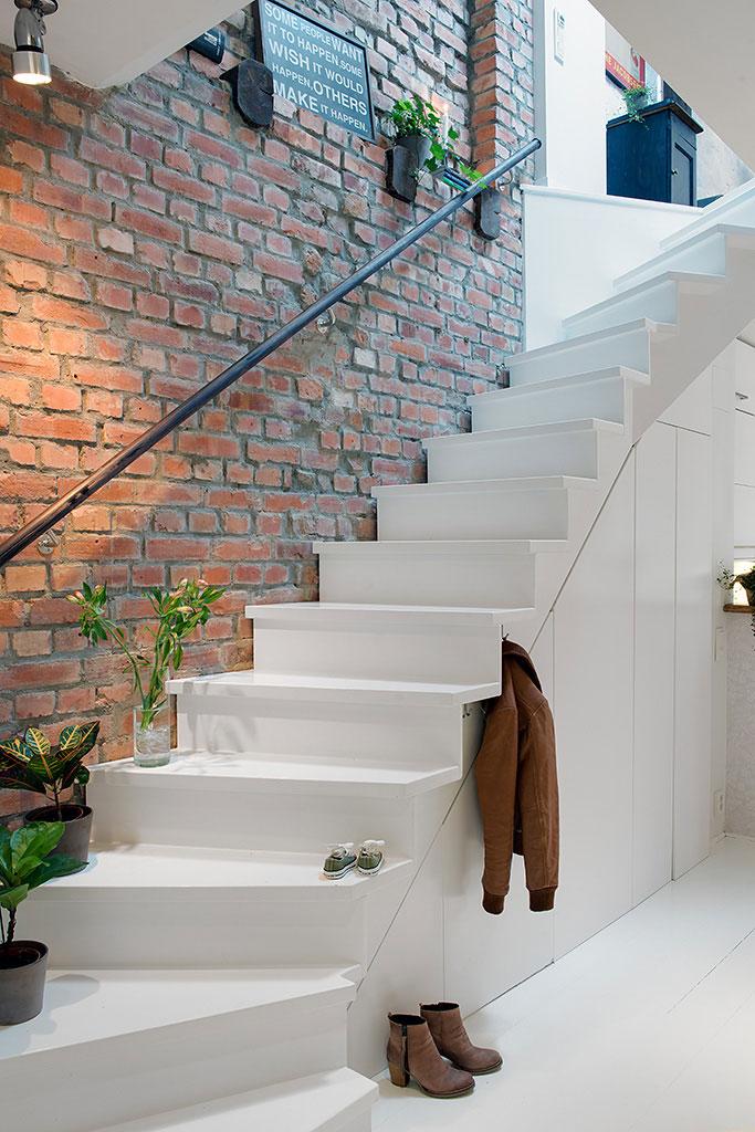 Loft Staircase Creative Decoration - Bright, Youthful and Cozy Maisonette in Gothenburg