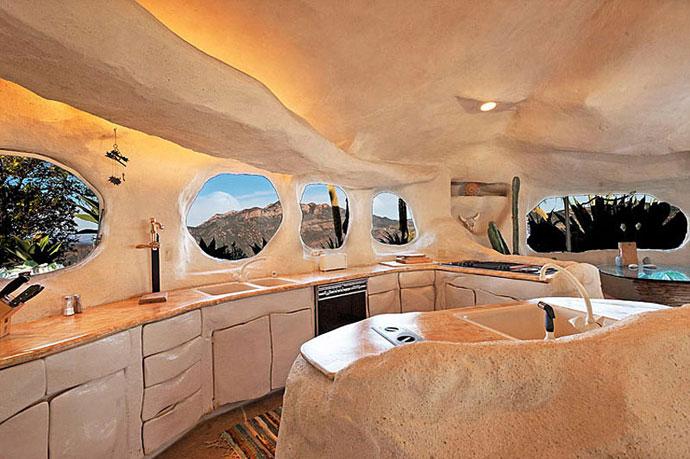 Stone Kitchen Design - Fantastic Ocean View House Made of Stone in California 