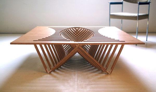 Wooden Table Creative Design - Intriguing Creative Design – A Flexible Wooden Table