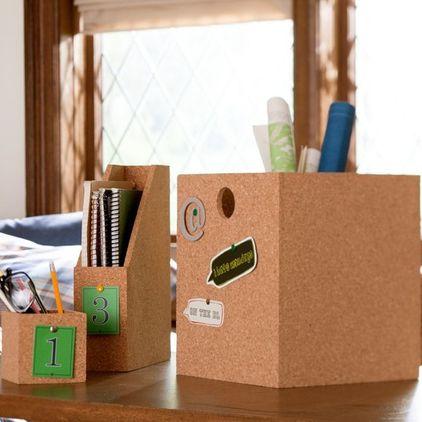 Cork textbook and pen holders - 14 Fantastic Home Decorating Ideas