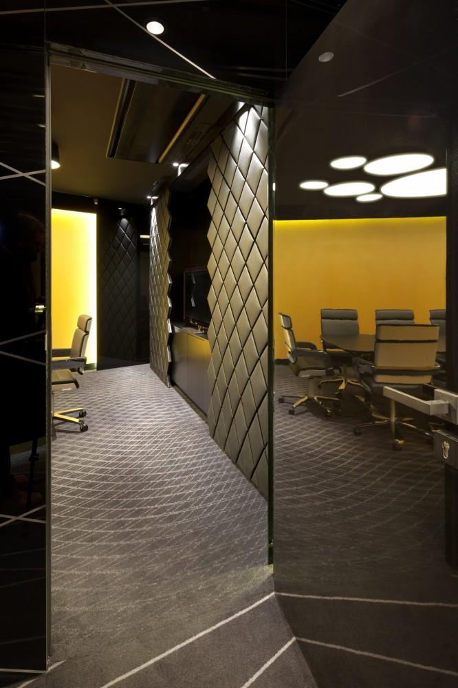 Modern Bank Office Hallway - Interior Design and Architectural Plan