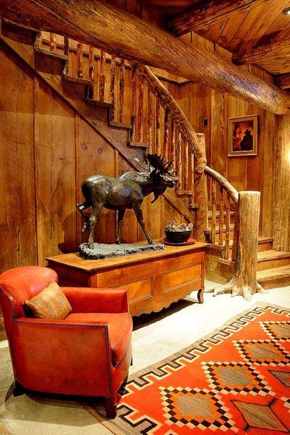 Montana lodge rustic interior design in USA