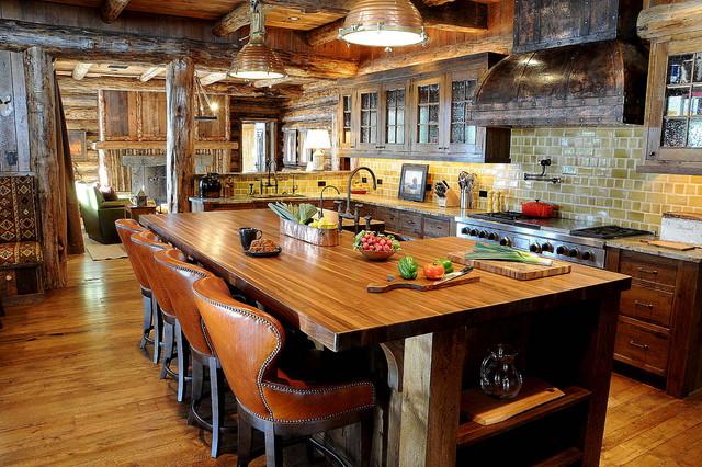 Mountain Rustic kitchen board Interior Design in Montana, USA