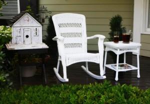 White Patio Rocking Chair - Patio And Outdoor Furniture Ideas and Examples