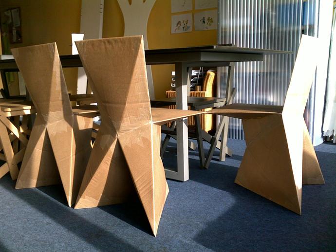 100% Recyclable Cardboard dining room chairs Design Ideas