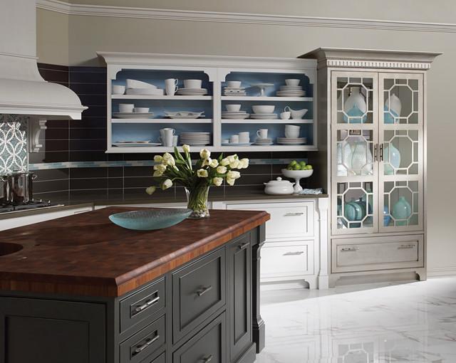 Chippendale kitchen cabinet Furniture Style with British Accent