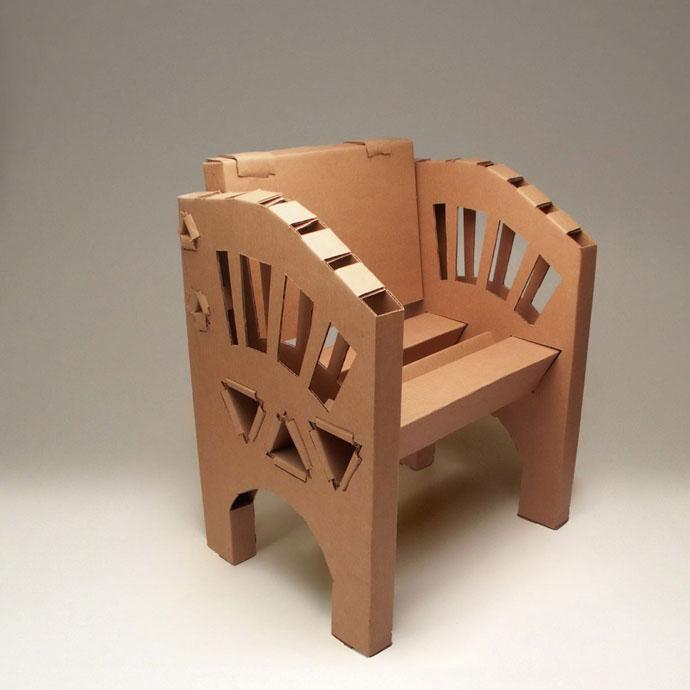 100% Recyclable Creative cardboard chair Design Ideas