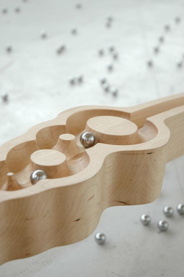 Detailed look of the wooden table leg - Unique and Exciting Creative Design of a Wooden Table
