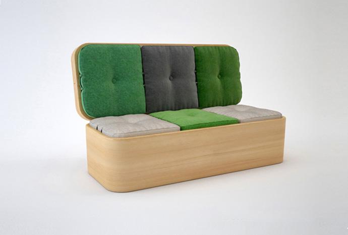 The Hottest Flexible Furniture - Flexible sofa design on a wooden platform