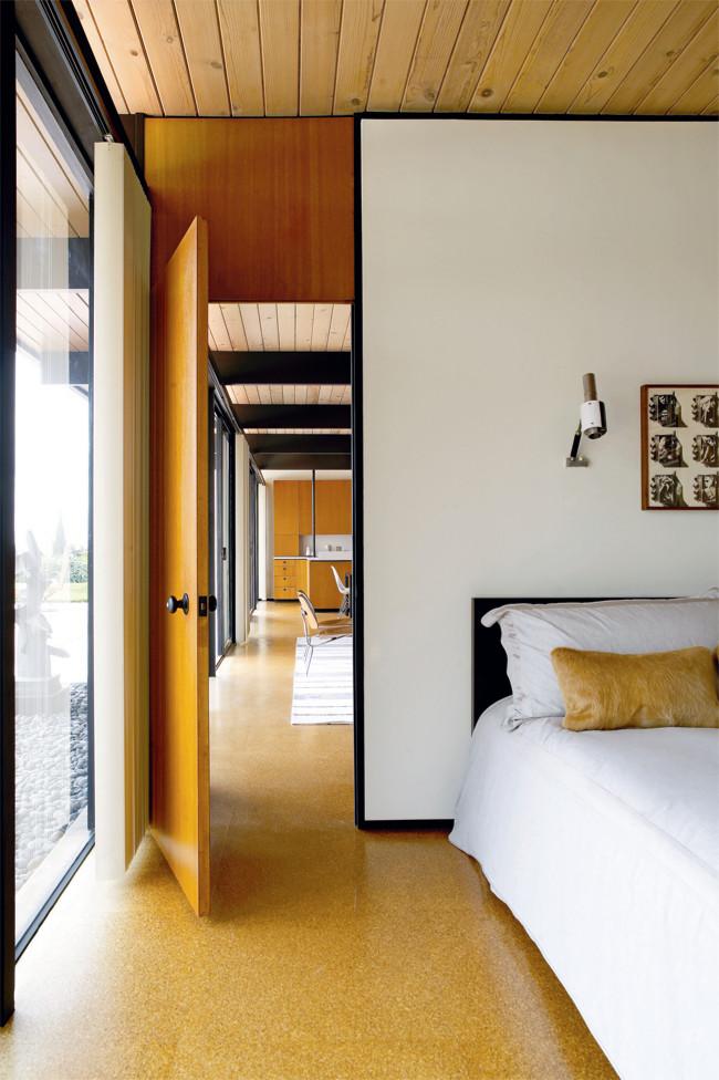 Mid-century modern bedroom interior design-Dream Beach House