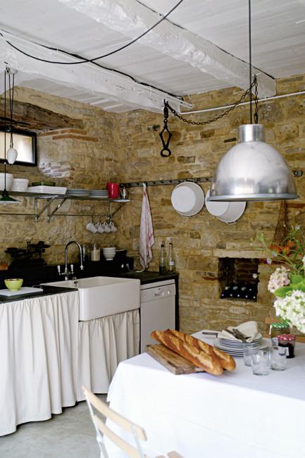 Rustic kitchen interior design - Rustic French Country Home Interior Design in Paris