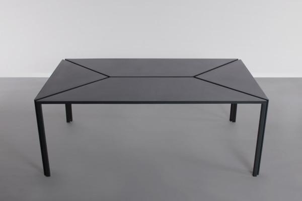 Canalled Minimalist Office Table Design - The Segment Table by Box Clever
