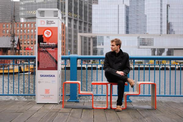 Creative sitting bench in Boston streets - Twofold Bench Design by After Architecture - A Home/Street Seat