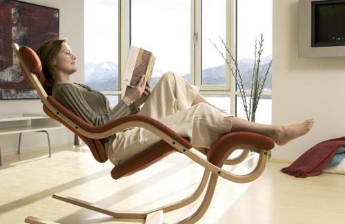 Creative soft lounge chair with wooden frame - Exciting and Creative Sitting Furniture Design Examples