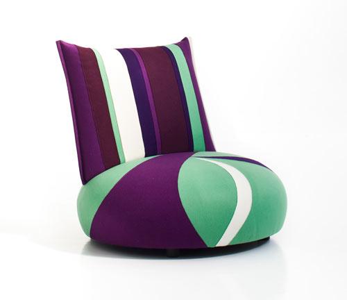 Amazing Sitting Furniture Collection - Purple and green Italian chair
