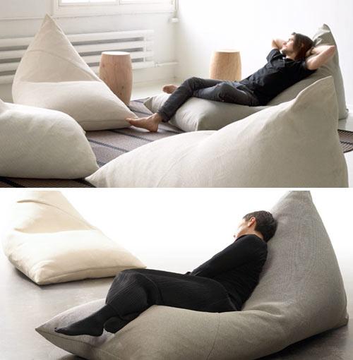 Soft and comfortable beanbag, perfect for relaxation - Exciting and Creative Sitting Furniture Design Examples