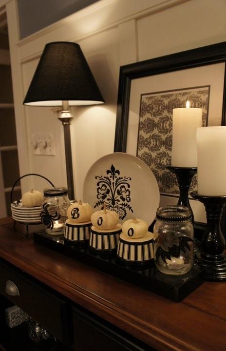 Black and white stylish Halloween home decorations - 36 Ideas for Your Home