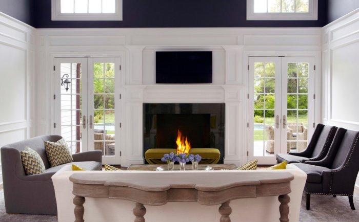 Glass fireplace in a luxury living room - Arrange it as a Focal Point in Your Home