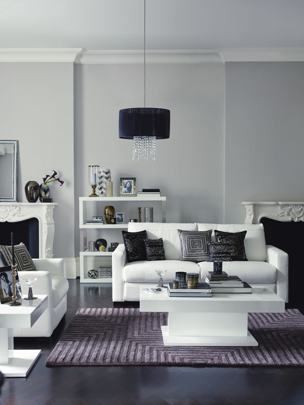 Classic interior design combination of black and white - Trends in Colors for Autumn/Winter 2013