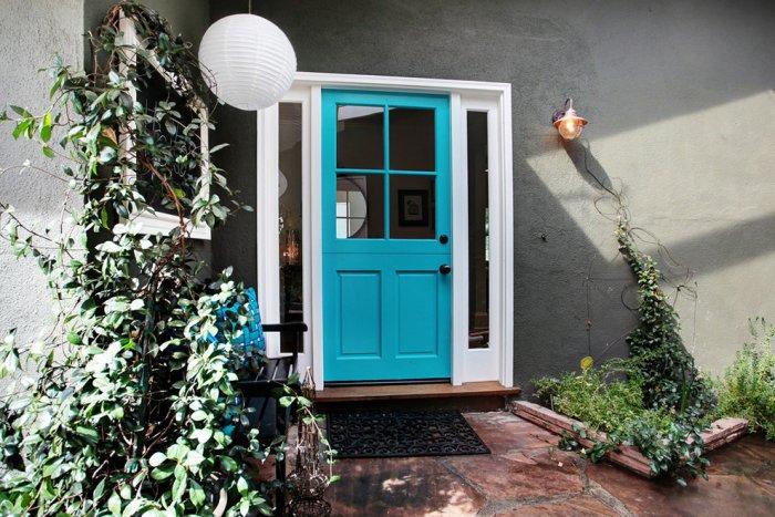 Turquoise front door - The Best Homes for 2013