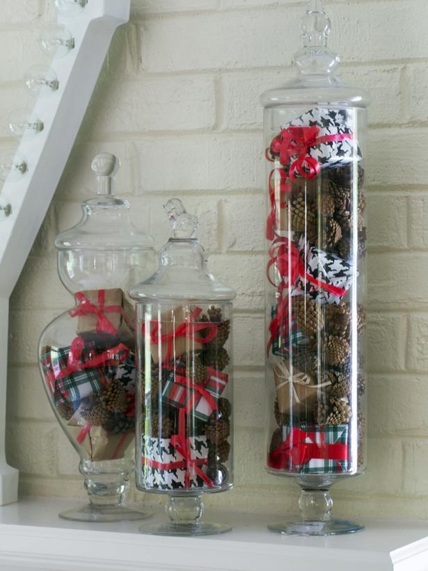 Holiday Apothecary Jars - Stylish Home Decoration Ideas in opposite colors