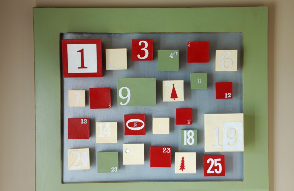 Magnetic advent calendar-30 Easy and Simple DIY Christmas Decoration Ideas