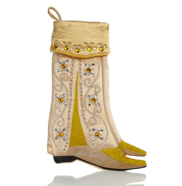 Kurt Adler Elvis Gold Boots Stocking-20 Christmas Stockings Ideas that Cheer Up the Interior