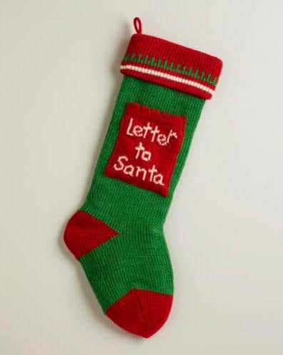 Letter to Santa Pocket Stocking-20 Christmas Stockings Ideas that Cheer Up the Interior