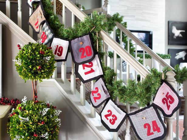 Christmas advent calendar made from patterned dress shirts - 14 Charming Decoration Ideas for Cozy Homes