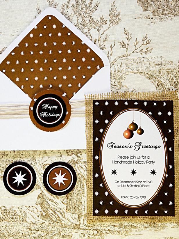 Embellished invites - An Elegant Christmas Table Setting with DIY Details