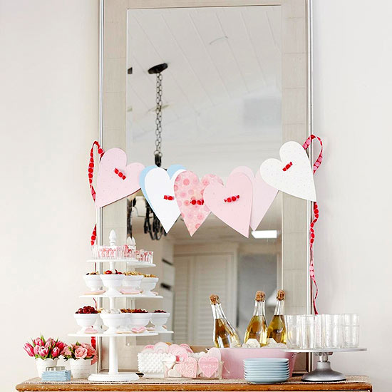  Beribboned Hearts Garland - Easy DIY Handcrafted Valentine's Day Decor