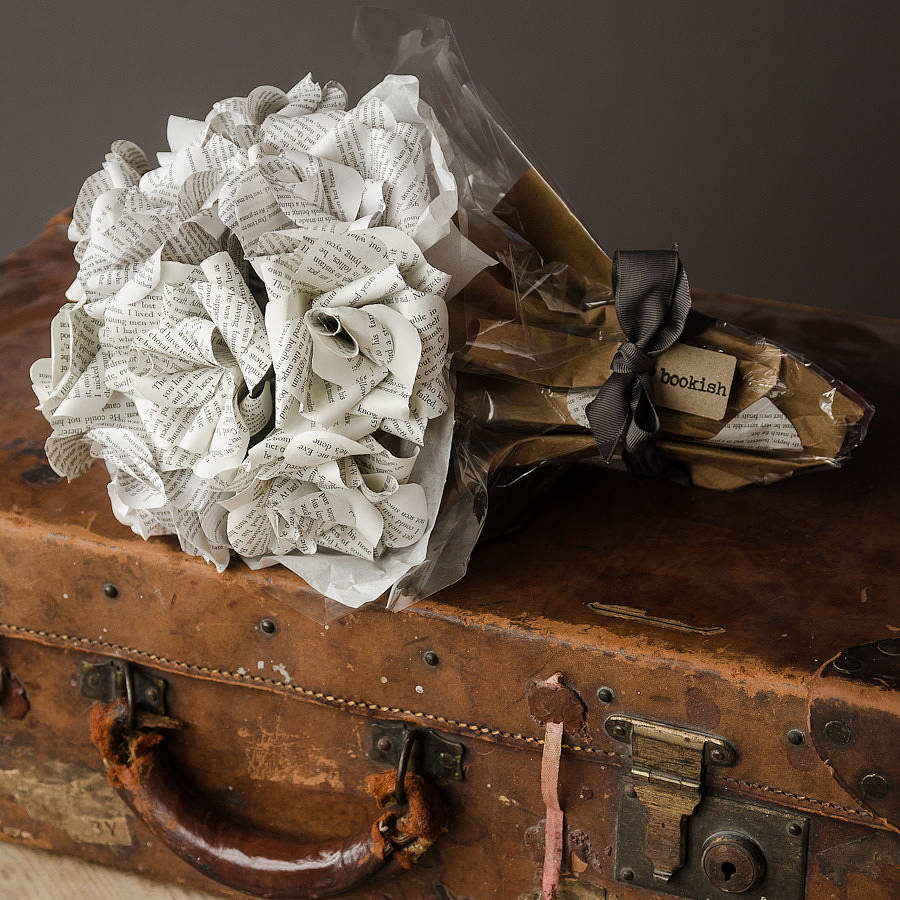 Dozen Literary Paper Roses Bouquet- 10 unique and lovely Valentine's Day gift ideas