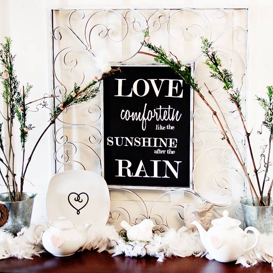 Framed Love Quote Decoration - Easy DIY Handcrafted Valentine's Day Decor