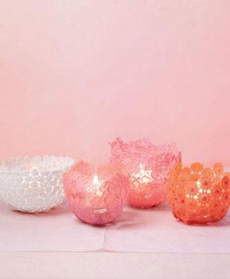 Lacy Votive Holders- 34 Fresh Valentine's Day Crafts for a Memorable Day