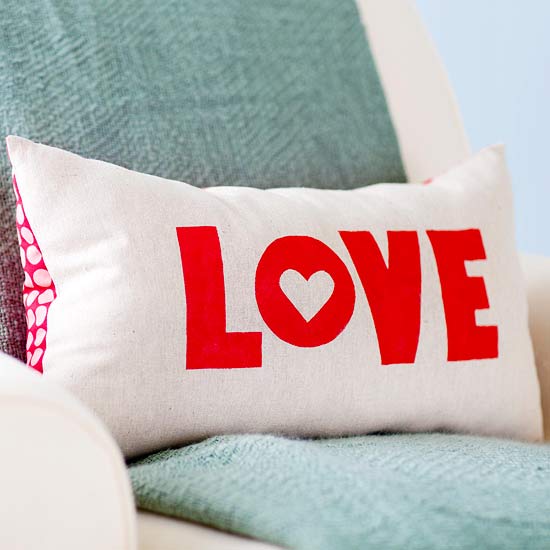 Love Pillow - Easy DIY Handcrafted Valentine's Day Decor