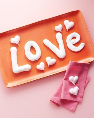 Meringue Letters and Hearts -34 Fresh Valentine's Day Crafts for a Memorable Day