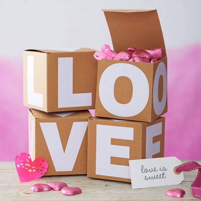 Monogrammed Valentine Gift Box-10 beautiful and lovely gift ideas for February 14th